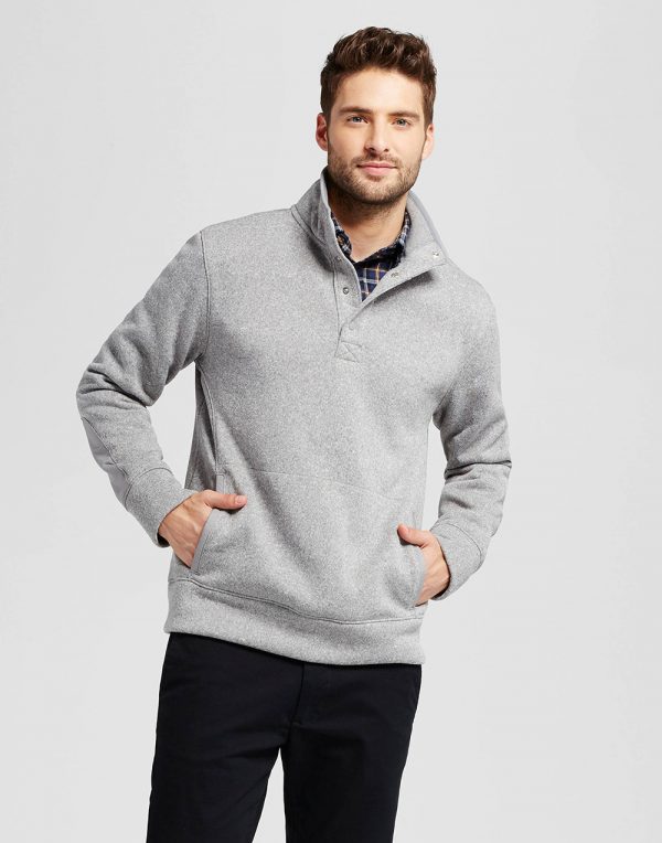 Mens-Standard-Fit-Sweater-Fleece-Snap-Pullover01-600x764